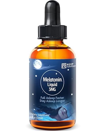 Sleep Aid Liquid Drops | Fall Asleep Faster | Stay Asleep Longer | Melatonin 3MG |