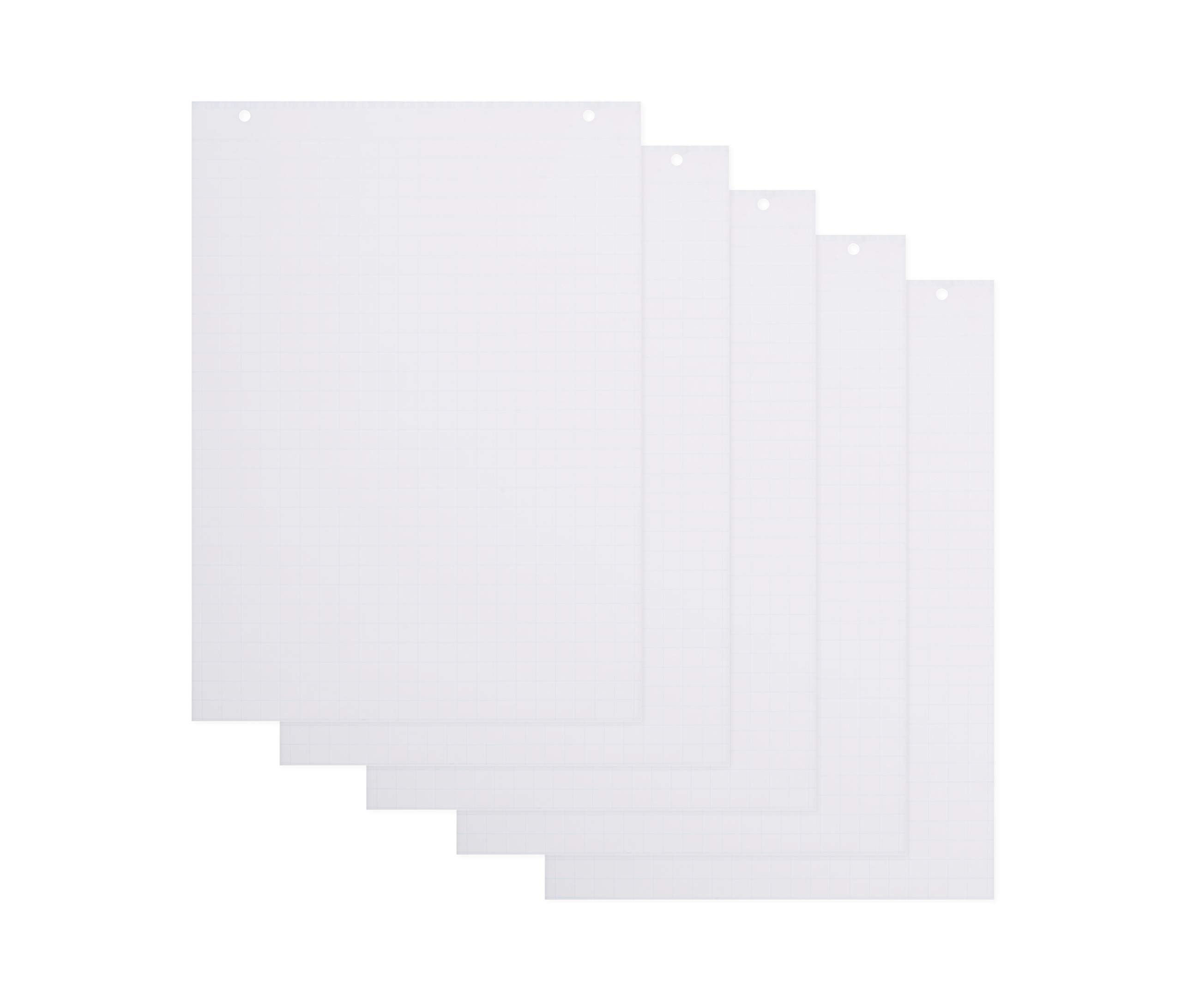 BoardsPlus Gridded Flipchart Pad, A1 (58,5 x 81 cm), 60 gr/sqm Paper, 20 Sheets per pad (Pack of 5 Pads) — image 1