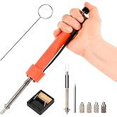 KeenWise 30W Dual-Use Electric Desoldering Gun, Solder Sucker &amp; Iron with Multiple Nozzles, High-Temp Heatproof Handle, Portable Desoldering Tool for Precision Solder Removal (EDS-91)