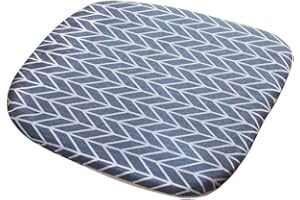 Peacewish Cotton Chair Pad to Prevent Sliding Office Kitchen Car Chair Cushion Seat Pad (Gray 1, Set of 2)