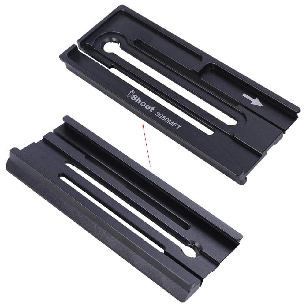 iShoot Clamp Adapter Converter for 39mm Arca-Swiss Fit Camera Quick Release Plate Converted to Compatible with Manfrotto Gitzo Tripod Fluid Head Hydraulic Head Gear Head 3D Head Ball Head 50mm Clamp