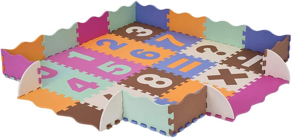 Amazon.com: Hergoto Children Puzzle mat Play mat Squares Foam Play mat ...