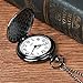 Alisena Black Personalized Fashion Retro Lettering Pattern Steampunk Retro Vintage Quartz Necklace Pendant Pocket Watch