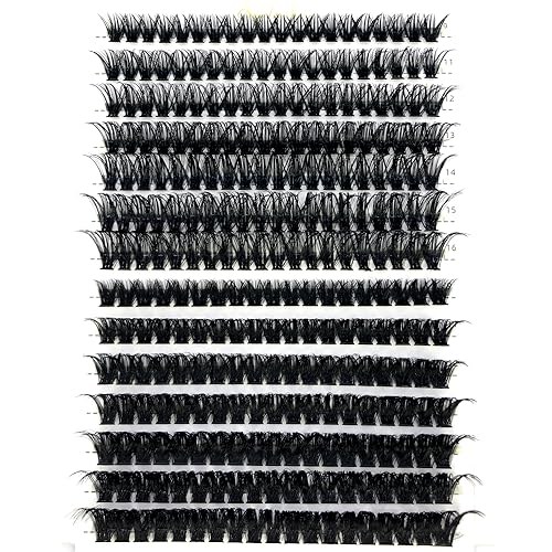 HBZGTLAD 30D/40D/50D/60D/80D Mink Eyelashes 280 Bundles Natural Eyelash extension 3D Russia Volume Individual Eyelash Cluster Makeup Tools Lashes (50D 80D-D Curl-0.07MM-MIX)