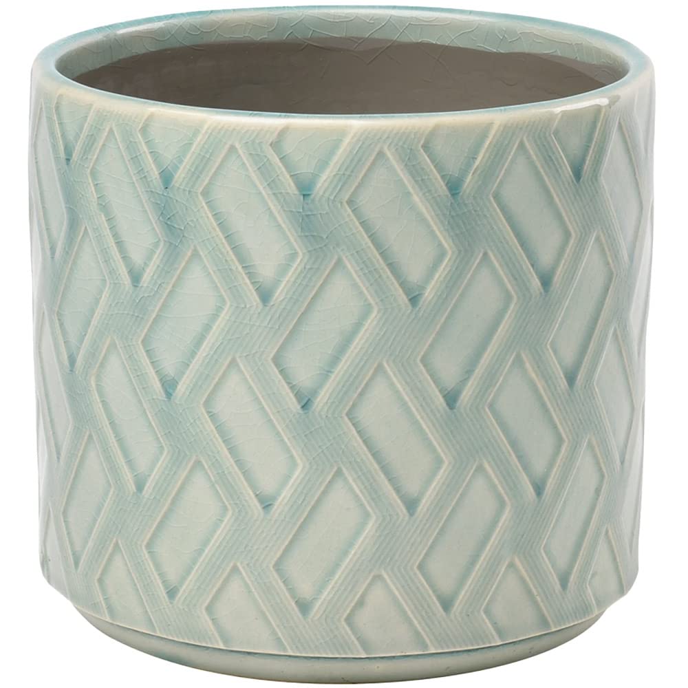 Burgon & Ball Barcelona Glazed House Plant Pot in Celadon Green