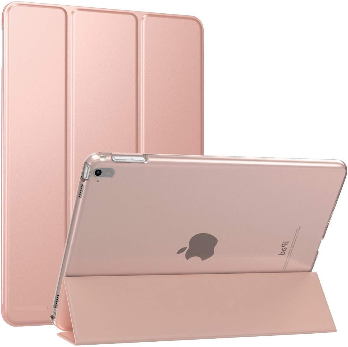 iMOMO Case for iPad Pro 9.7-Inch (2016 Model), Slim Lightweight Smart Shell Stand Cover Case with Auto Wake/Sleep for Apple iPad Pro 9.7 Inch 2016 Release Tablet ONLY, (A1673 A1674 A1675) - Rose Gold