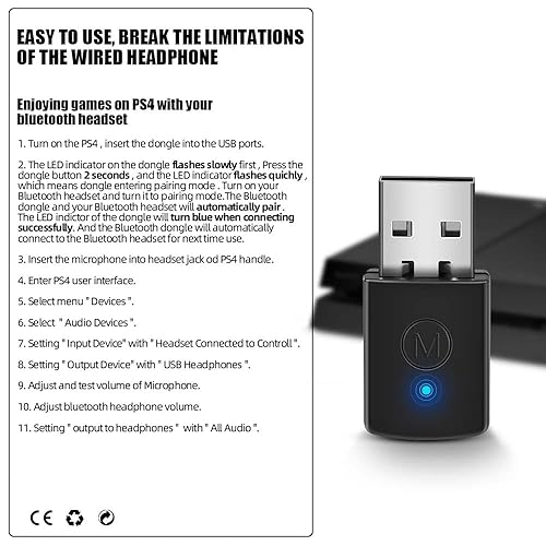 Bluetooth Dongle Adapter USB Zamia Mini Dongle Receiver and