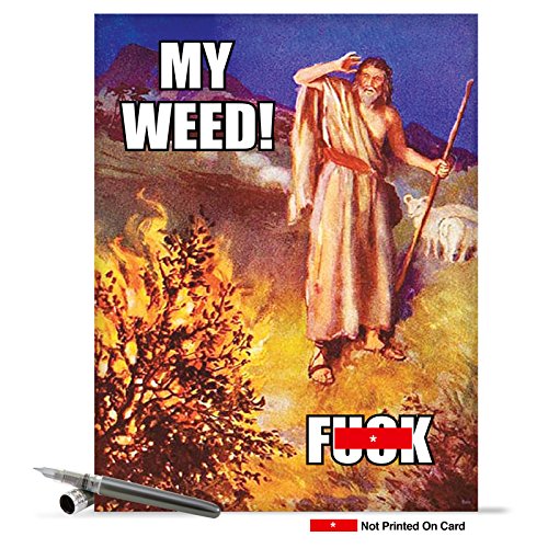 NobleWorks Jumbo Hilarious Birthday Greeting Card 8.5 x 11 Inch with Envelope (1 Pack) Big, Jumbo Bday Moses J4300