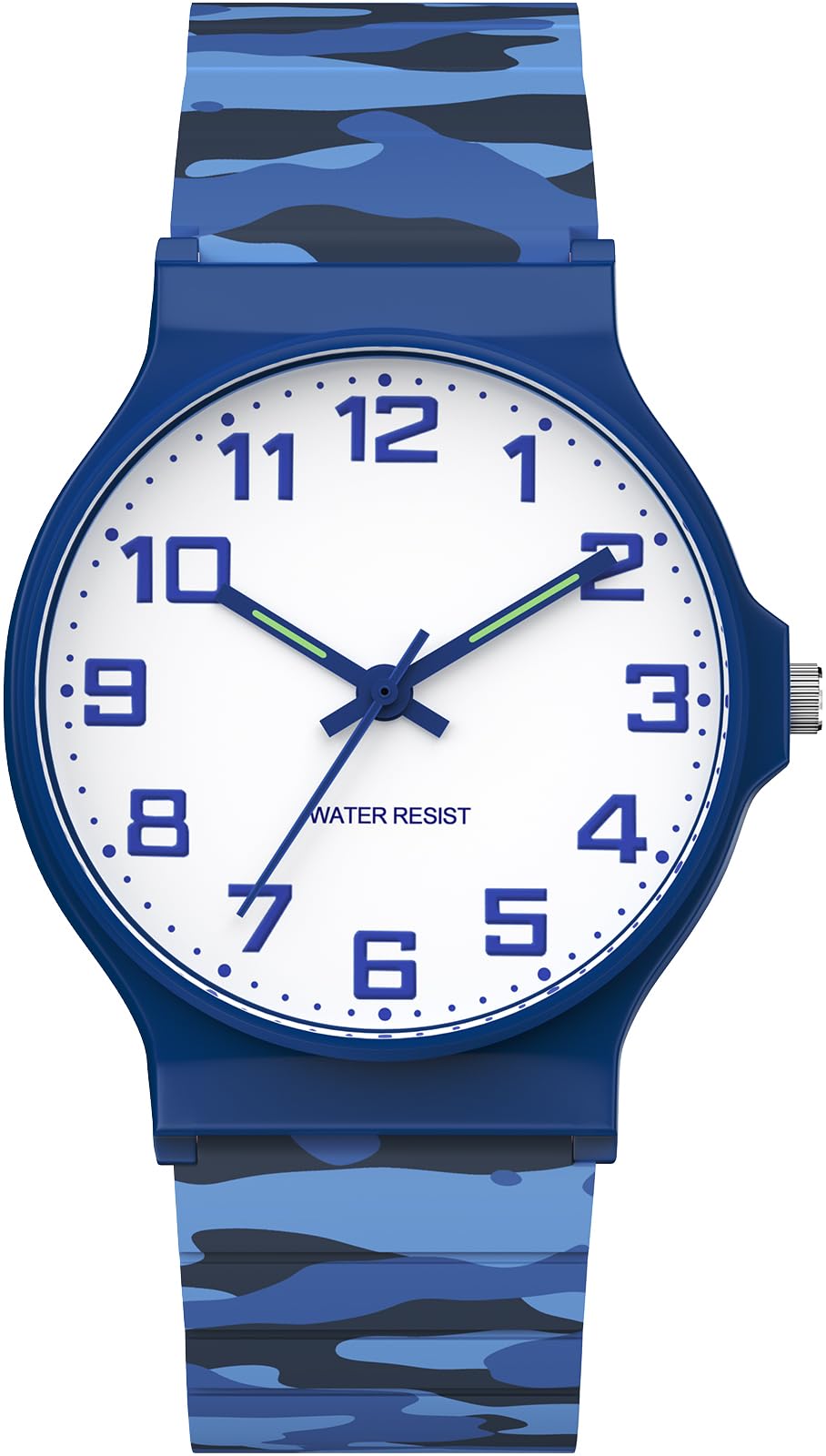 SOCICO Kids Analog Watch for Boys Girls Camouflage Sport Watches, 30M Waterproof, Rubber Band, Easy to Read for Child Teens Ages 5-15 Perfect for Gifts