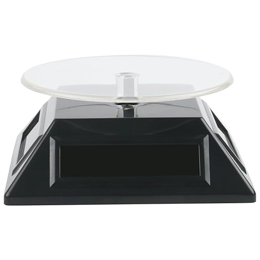 Trixes Schwarzer solarbetriebener rotierender Ständer zur Ausstellung von Allen denkbaren Produkten im Verkaufsbetrieb Oder S