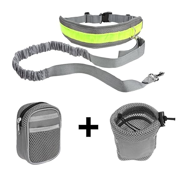 Ploopy Joggingleine aus Nylon für Sportliche Hundebesitzer mit Verstellbarem Bauchgurt. Für Stressfreies Joggen mit Dem Hund,