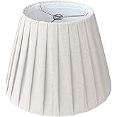 TOOTO STAR Small Lamp Shade, Brown Pleated 6x10x7.5inch Bell Shade for Table Lamps, Floor Lamps and Pendant Lamps (Spider Fit