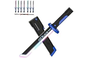 Sparkblade Sword with Sparks, 17.3 Inch Spark Blade Swords with Multicolor LED Lights and Sound Effects, USB C Rechargable fo