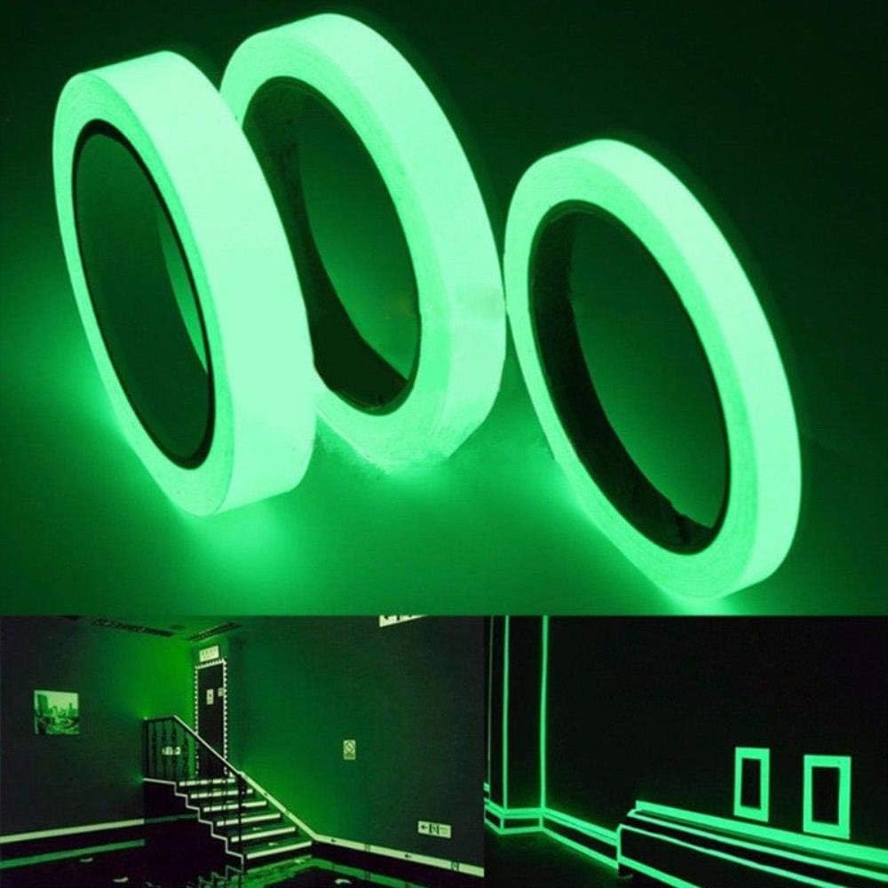 Hrain 6M 10mm/Roll Luminous Tape Self-adhesive Glow In The Dark Safety Stage Home Decorations Warning Tape