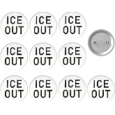 10 Pack Ice out Pins, Be Good Pin, Ice out Button for Men and Women, Round Button Style, 2.25 Inches