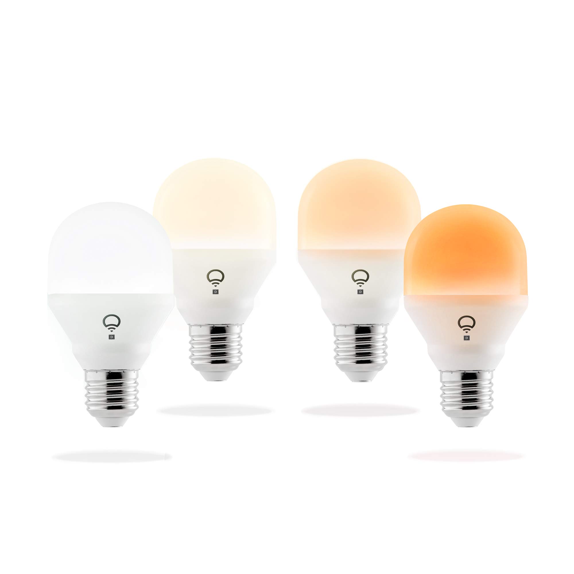 LIFX Mini Day and Dusk 4-Pack [E27 Edison Screw] Wi-Fi Smart LED Light Bulb, Adjustable, Dimmable, No hub required, Compatible with Alexa, Apple HomeKit and The Google Assistant