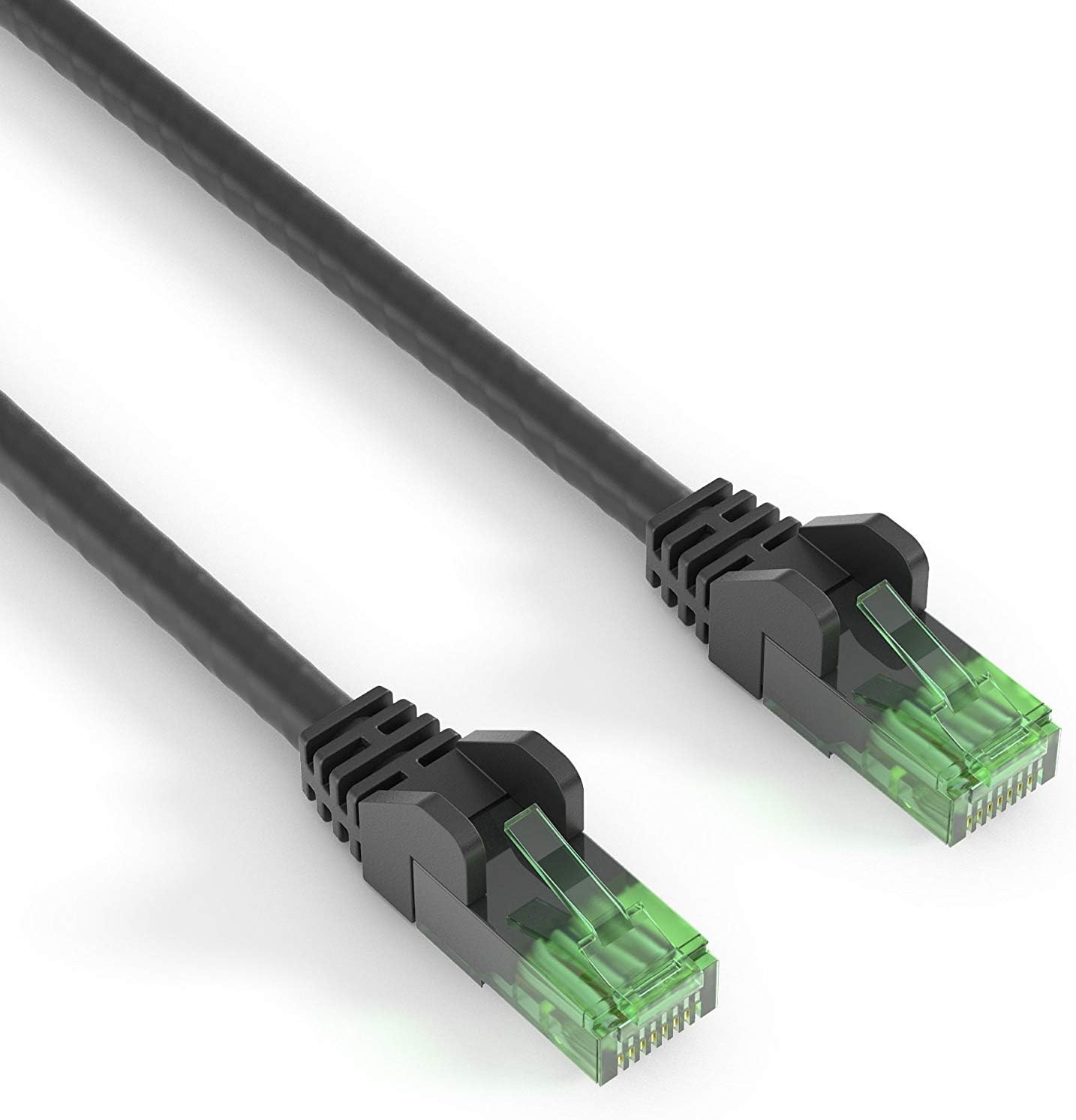 mumbi LAN Cable 30 m CAT 5e Network Cable CAT5e Ethernet Cable Patch Cable RJ45 30 m Black, 30.0m