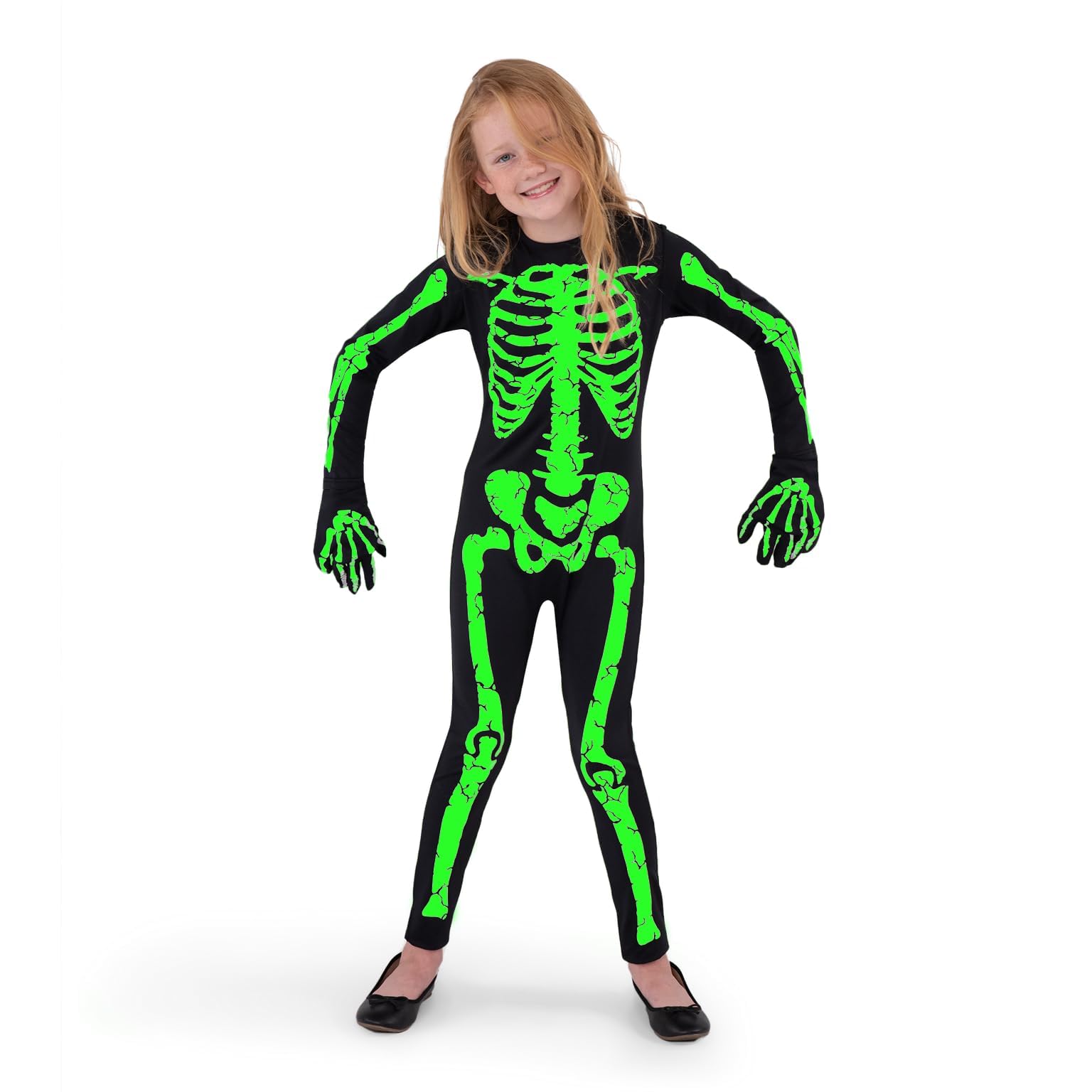 Spooktacular Creations Halloween Child Girl Pretty skeleton costume, Halloween Party (Medium (8-10yr))