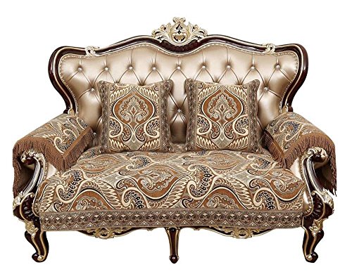 Sideli Luxury Sofa Arm Chair Pad Non-slip(1pc-20x24-sofa arm cover, COFFEE)