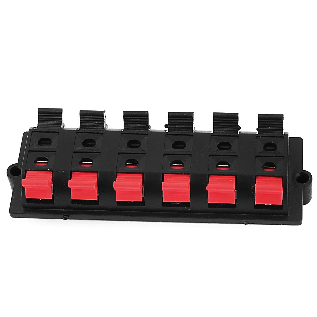 Sourcingmap 12 Terminal Double Row 12 Position Push Speaker Socket Board Red Black