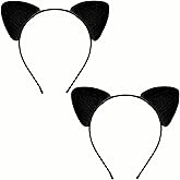 TUTKIMUS 2 Pack Cat Ears Headband, Furry Cat Ear for Halloween Party Cosplay Daily Wear Cats Women Costume Accessory