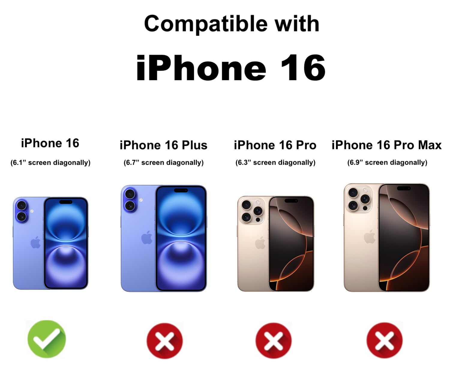 Shamo's Clear TPU Case for iPhone 16 – with Camera Protection, Ultra Slim, Shockproof, Anti-Yellowing, Scratch-Resistant, Wireless Charging Compatible, Enhanced Grip (for iPhone 16)