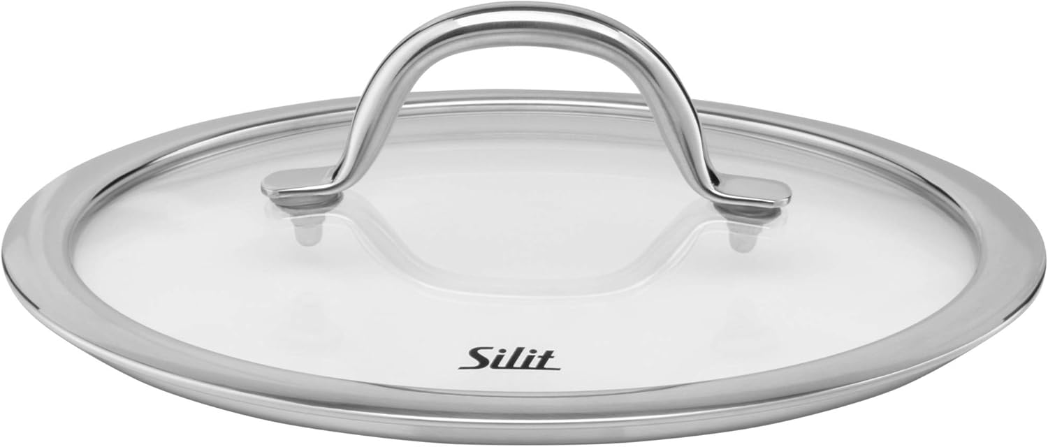 Silit Passion Topfdeckel 20 cm, Glasdeckel mit Metallgriff, hitzebeständiges Glas, spülmaschinengeeignet