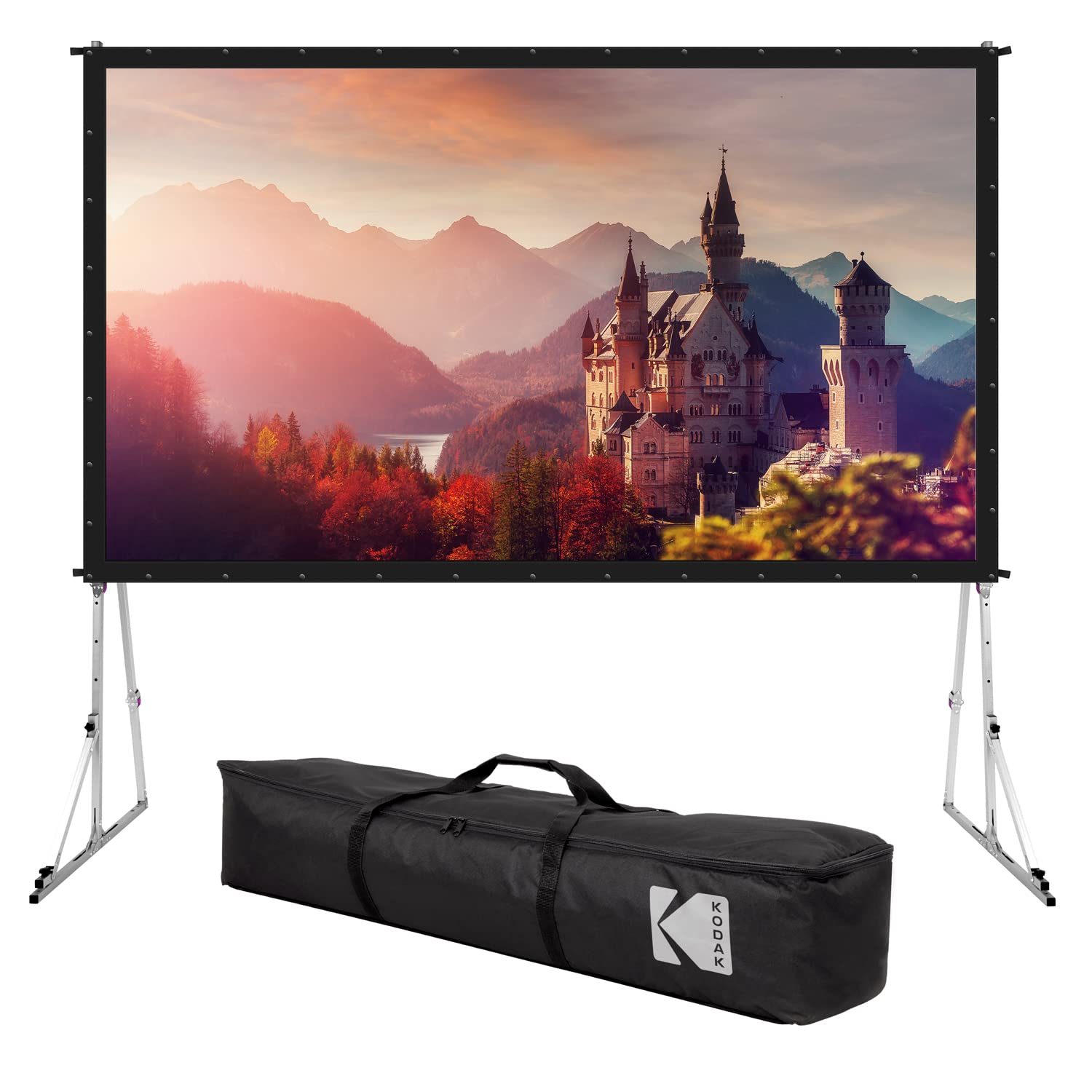 KODAK 150” Dual Projector Screen W/Stand - Fast