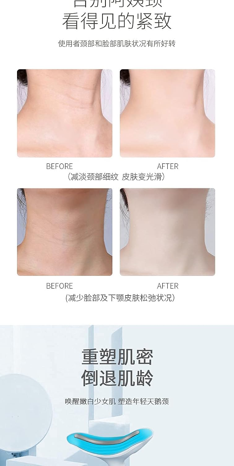 High Frequency Facial Machine, Neck Skin Tightening Lifting Device Rechargeable, Anti Aging Face Neck Massager Wrinkles Appearance Removal, 113℉±41℉ Micro-Vibration, 3 Lights Therapy Modes: Beauty