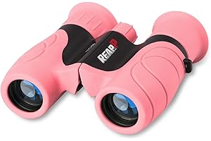 REAPP Binoculars for Kids High-Resolution 8x21, Gift for Boys & Girls Shockproof Compact Kids Binoculars for Bird Watching, Hiking, Camping, Travel, Learning, Spy Games & Exploration (Pink)