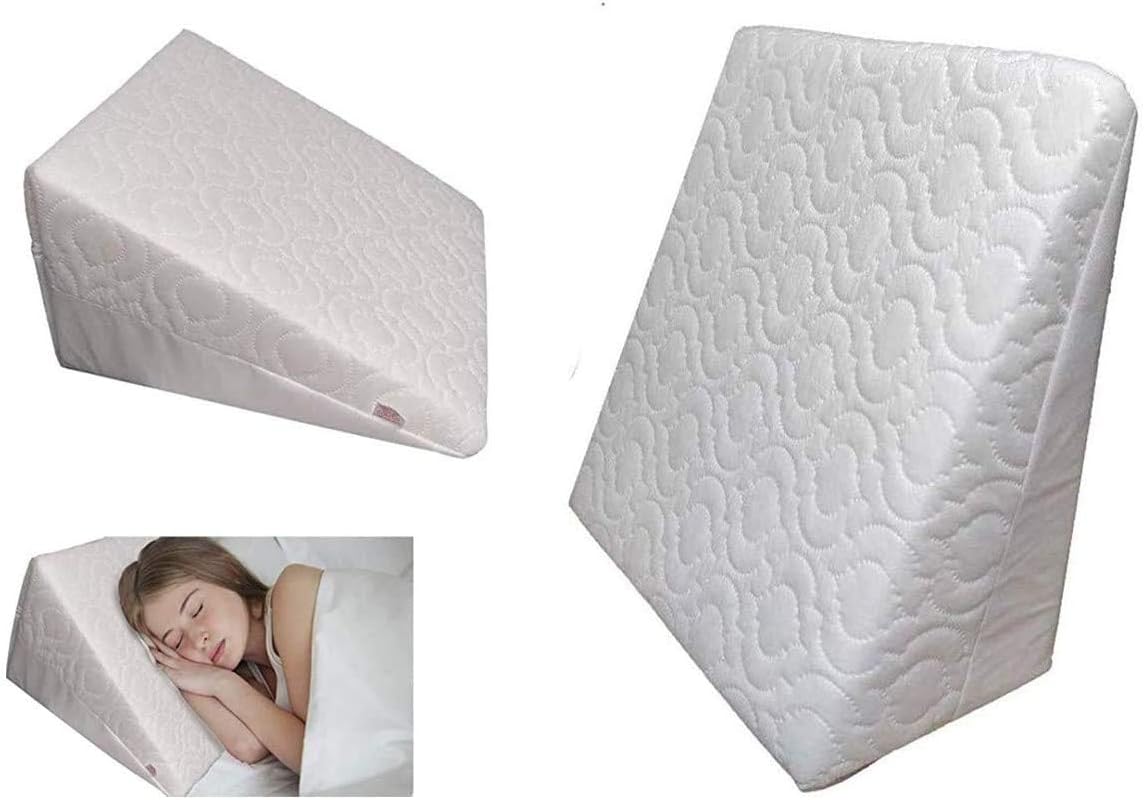 Brillars® Wedge Pillow Support Cushion - Incline Support - Orthopaedic Acid Reflux Back Bed Support - Washable Cover (Adult Bed Wedge Pillow)