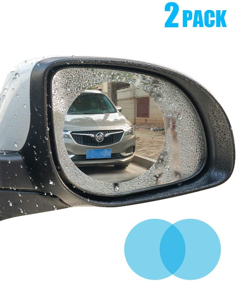 oFami 2pcs Car Rearview Mirror Protective Film,Anti-fog Protective Film Car Anti Fog Nano Coating Waterproof Rearview Mirror Film,Blind Spot Mirrors Waterproofing Anti Fog Anti Glare Rainproof Film