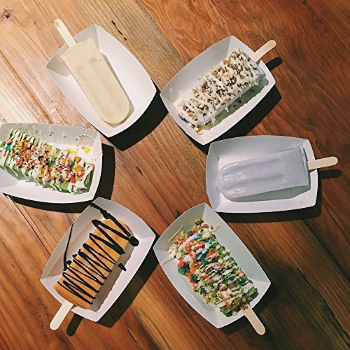 Korlon 200 Pcs Craft Sticks Ice Cream Sticks Wooden Popsicle Sticks 4-1/2" Length Treat Sticks Ice Pop Sticks