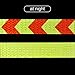 BBTO Reflective Warning Tape Fluorescent Safety Sticker Night Conspicuity Arrow Sticker, Arrow and Yellow, 2 Rolls