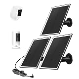 Ri ng Camera Solar Panel, Compatible with Ring Stick Up Cam Battery, Ring Spotlight Cam Battery, Not for Spotlight Plus/Pro, Waterproof, 6W Fast Charging, DC3.5mm Plug (Black)