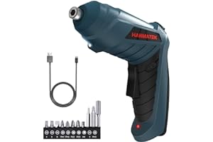 HANMATEK Rechargable Cordless Screwdriver Kits with straight and pistol style Powerful Electric Screwdriver Small Screw Guns