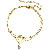 EUEAVAN Alcoholics Anonymous AA Bracelet Circle Triangle Healing Charm Sober Recovery Jewelry New Beginnings Sobriety Gift for Women