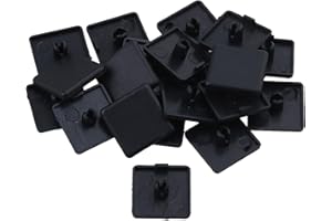 logyues 20pcs Single Hole Extrusion End Caps for 2020 European Standard Aluminum Profile Black 20x20mm