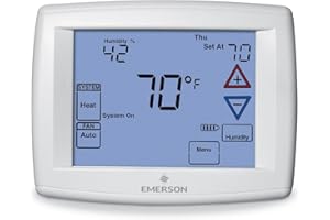 Emerson 1F95-1291 Univeral 7-Day Touchscreen Thermostat with Humidity Control