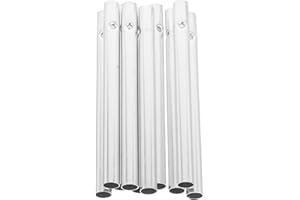 Abaodam Wind Chimes Tube Kit 10 Pcs Silver Hollow Aluminum Tubes 10Cm Length for DIY Jewelry Making