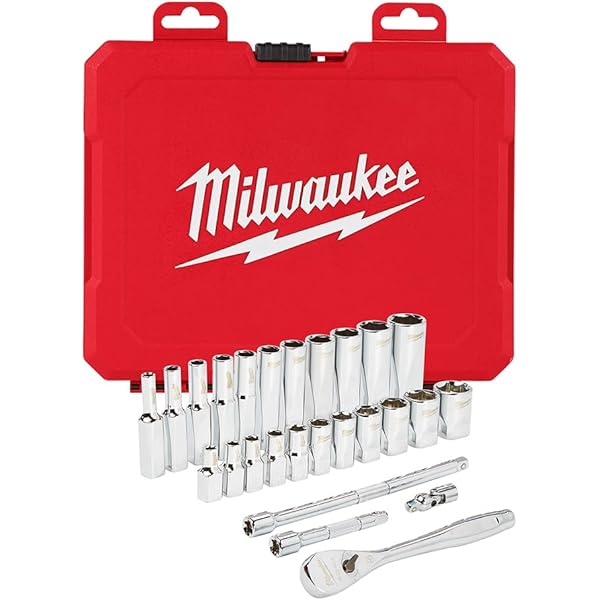 Amazon.com: Milwaukee 4932464943 1/4in Ratcheting Socket Set  