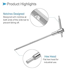 CoCud T-Handle Hex Key, 3mm Hex, CR-V Steel Metric