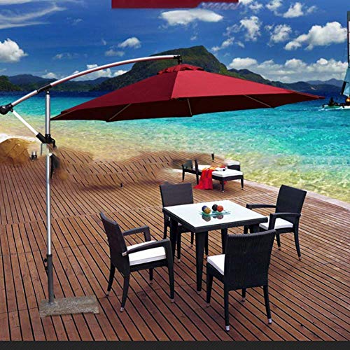 UWY 3.0M Patio Garden Sonnenschirm im Freien Sonnenschirm, freitragend 8 Rippen Baldachin in Aluminium AntiUV Sonne für… – Bild 4