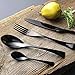 Apriling 4-Piece Stainless Steel Flatware Set Including Steak Fork Spoons Knife Tableware