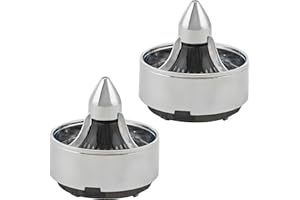 FATECIM 2" Turn Signal Light Covers Turbine Replacement Smoke Lenses Clip On for Softail Street Road Glide Fat Boy Sportster Dyna Deluxe Chrome Bezel