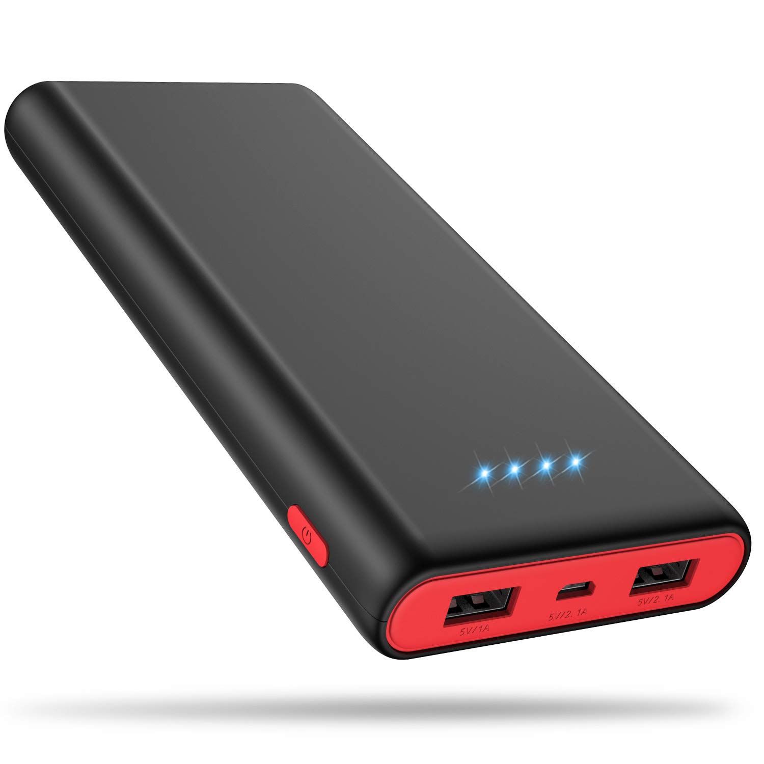 QTshine Power Banks, Portable Charger [Upgrade 25800mAh] Ultra Compact External Battery Pack, Dual USB High-Speed Charging Power Bank Power Pack with 4 LED Indicator for Smart phone Tablet