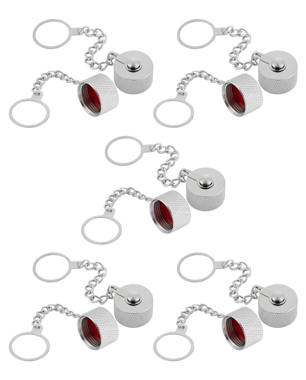 Vecys 10 PCS N Cap Cover Waterproof Protective Cover Dust Cap with Chain for N Female Connector UHF Female SO239 Connector