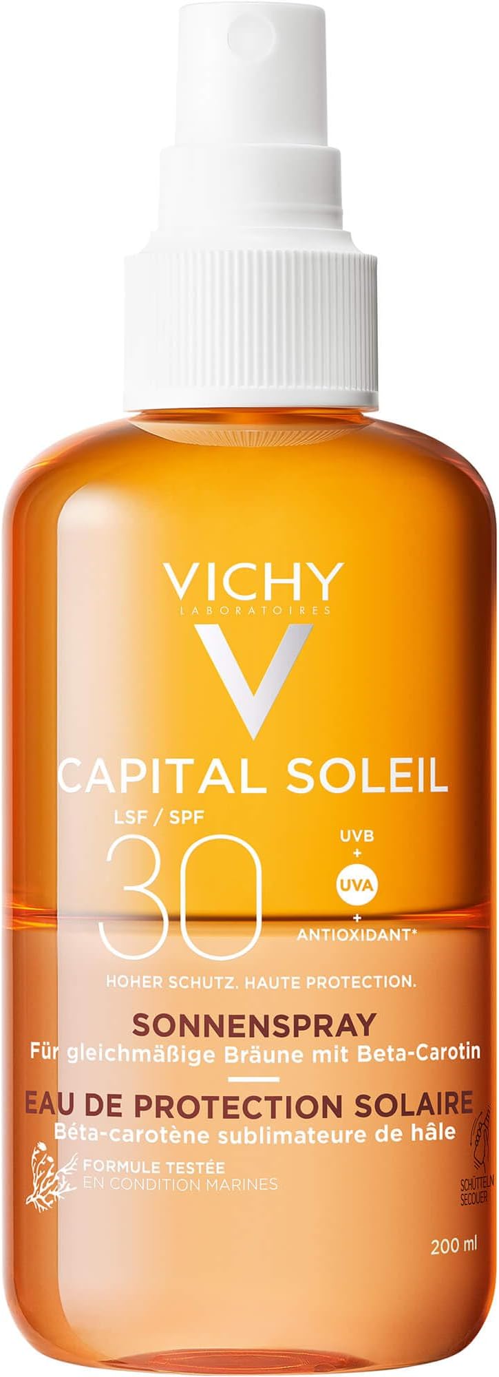 Vichy Capital Soleil Tan Illuminating Sun Spray SPF30 200ml Broad Spectrum