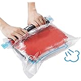 10Pack Travel Space Saver Bags (4 x S, 3 x M, 3 xL) , Reusable KFYM Vacuum Travel Storage Bag, Saves 75% of Storage Space , R