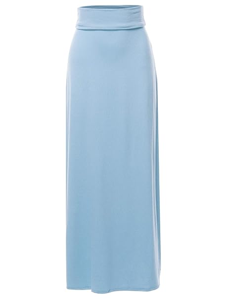 A2y Women S Basic Foldable High Waist Floor Length Maxi Skirts